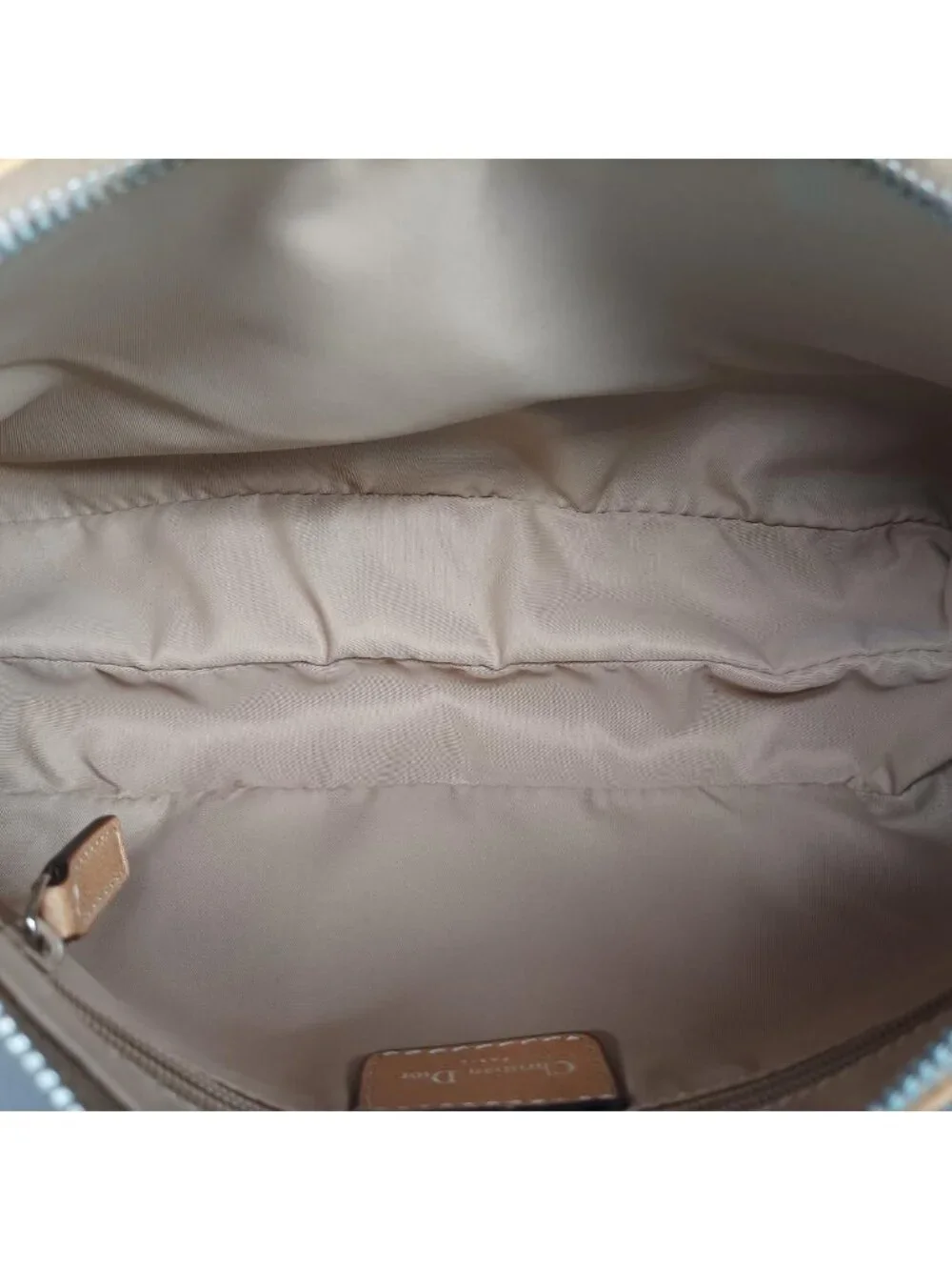 Dior Street Chic Camel Canvas Leather LO Handbag